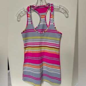 Lululemon CRB cool racer back tank size 6 stripe